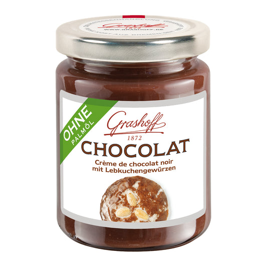 Ein Glas Dunkle Chocolat mit Lebkuchengewürzen von Grashoff