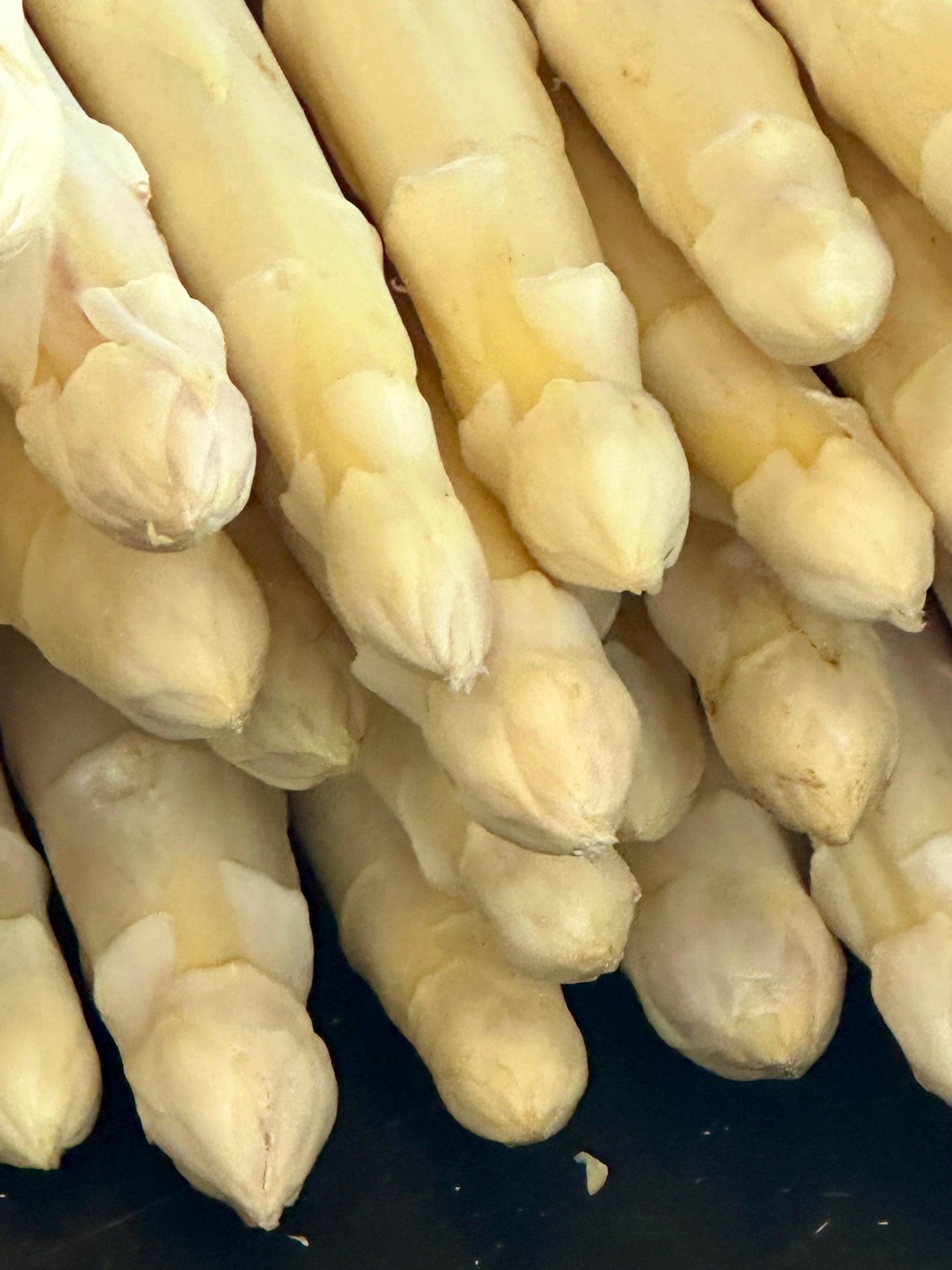 Frischer weißer Spargel