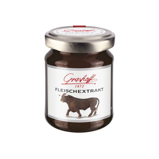 Kleines Glas mit Fleischextrakt