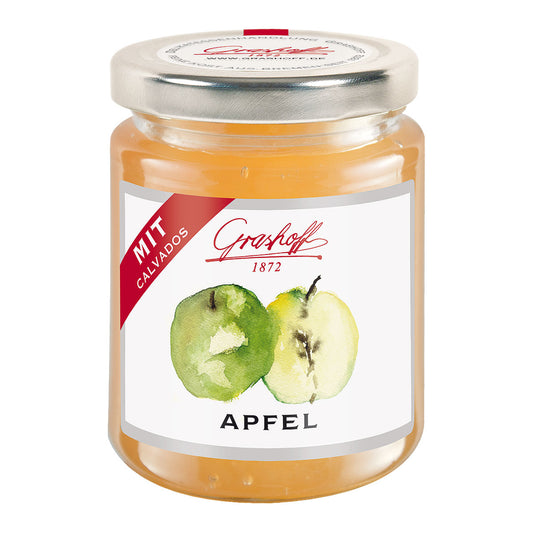 Apfel Calvados Konfitüre von Grashoff im Glas