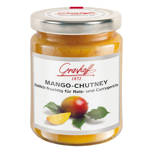 Glas mit Mango Chutney