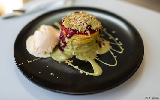 Rezept: Amerikanische Pancakes mit Matcha Schokoladencreme