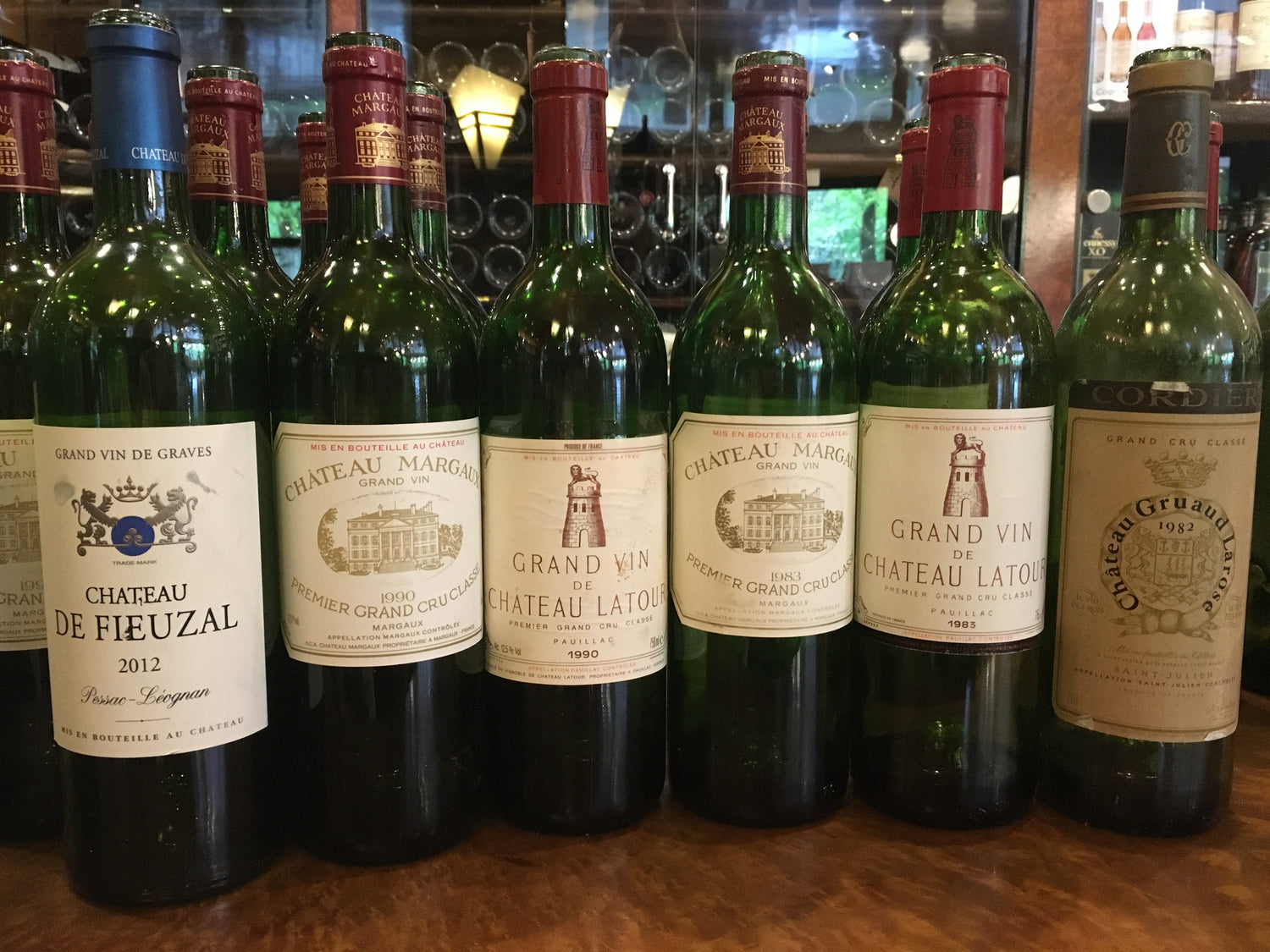 Bordeaux Flaschen nach einer Probe