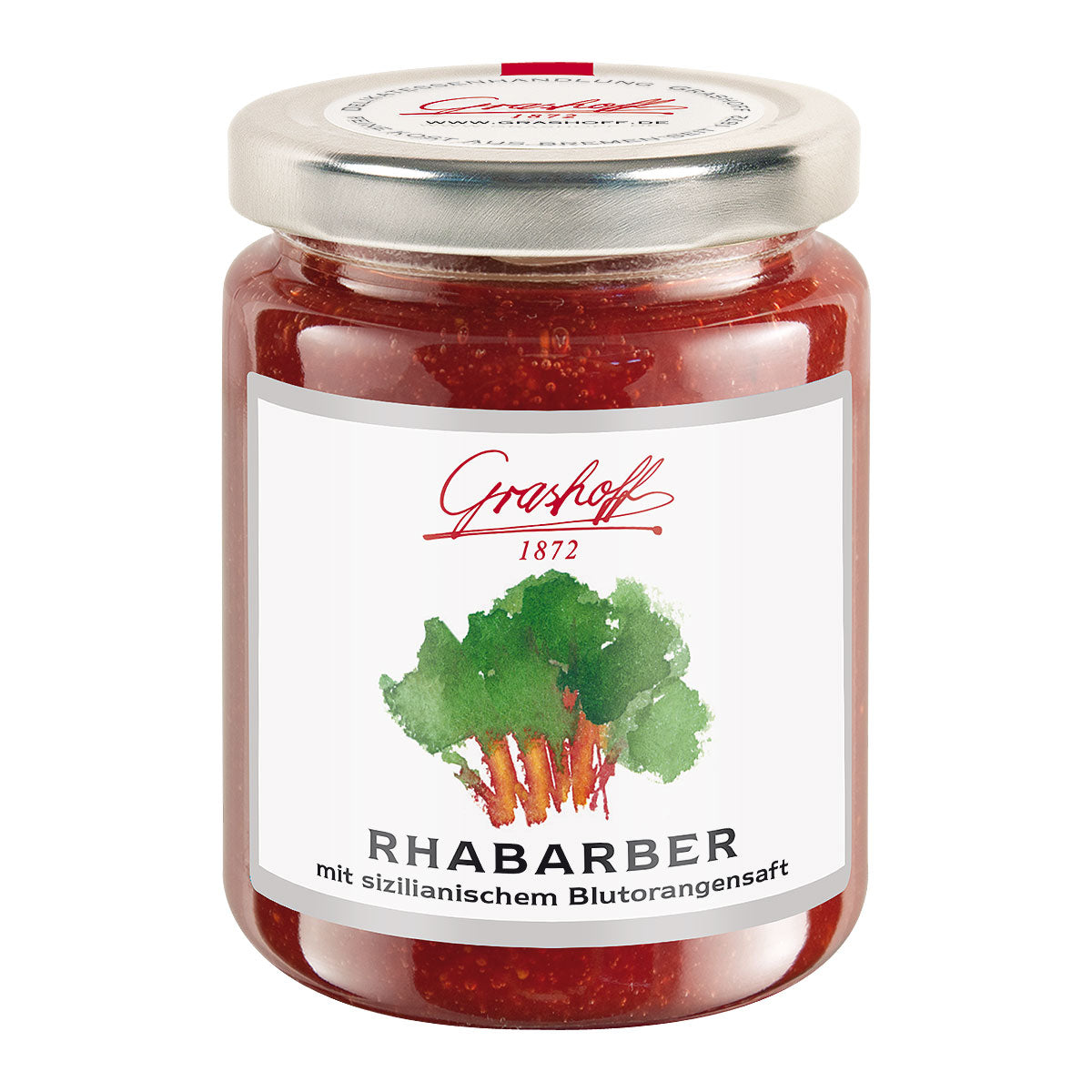 Grashoff Rhabarber-Konfitüre auf einem Croissant