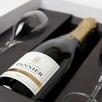 Brut Sélection Champagner Geschenkbox mit 2 Gläsern