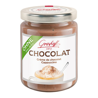 Ein Glas mit Chocolat Cappuccino von Grashoff