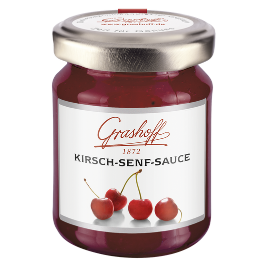 Kirsch Frucht Senf Sauce im Glas