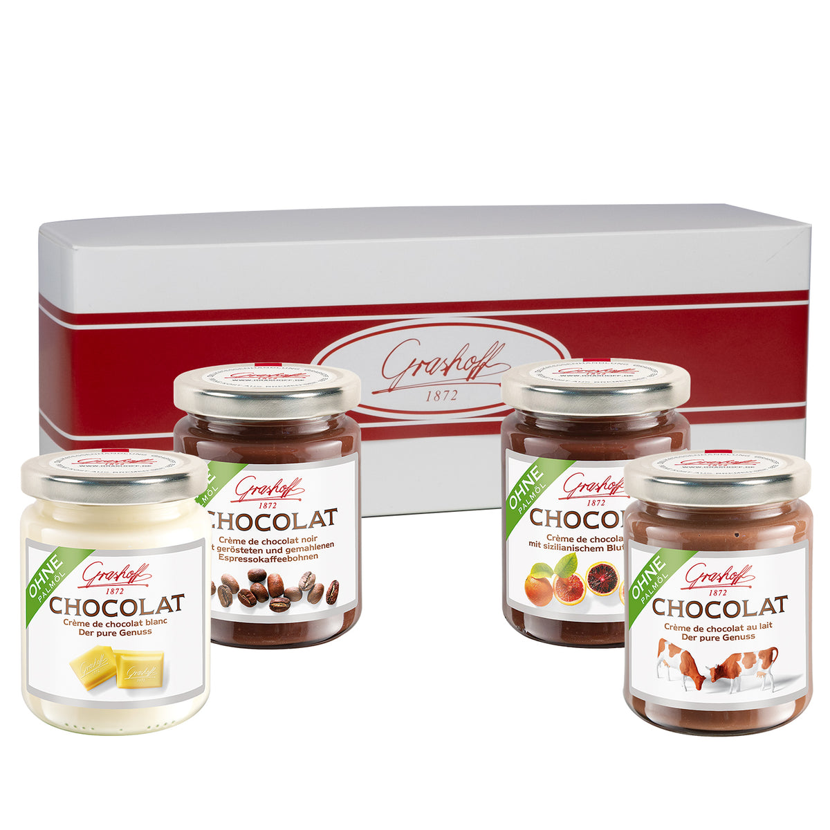 Schokoladencreme-Geschenkset – 4 Sorten Chocolat