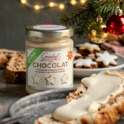 Weiße Chocolat von Zimtsternen inspiriert