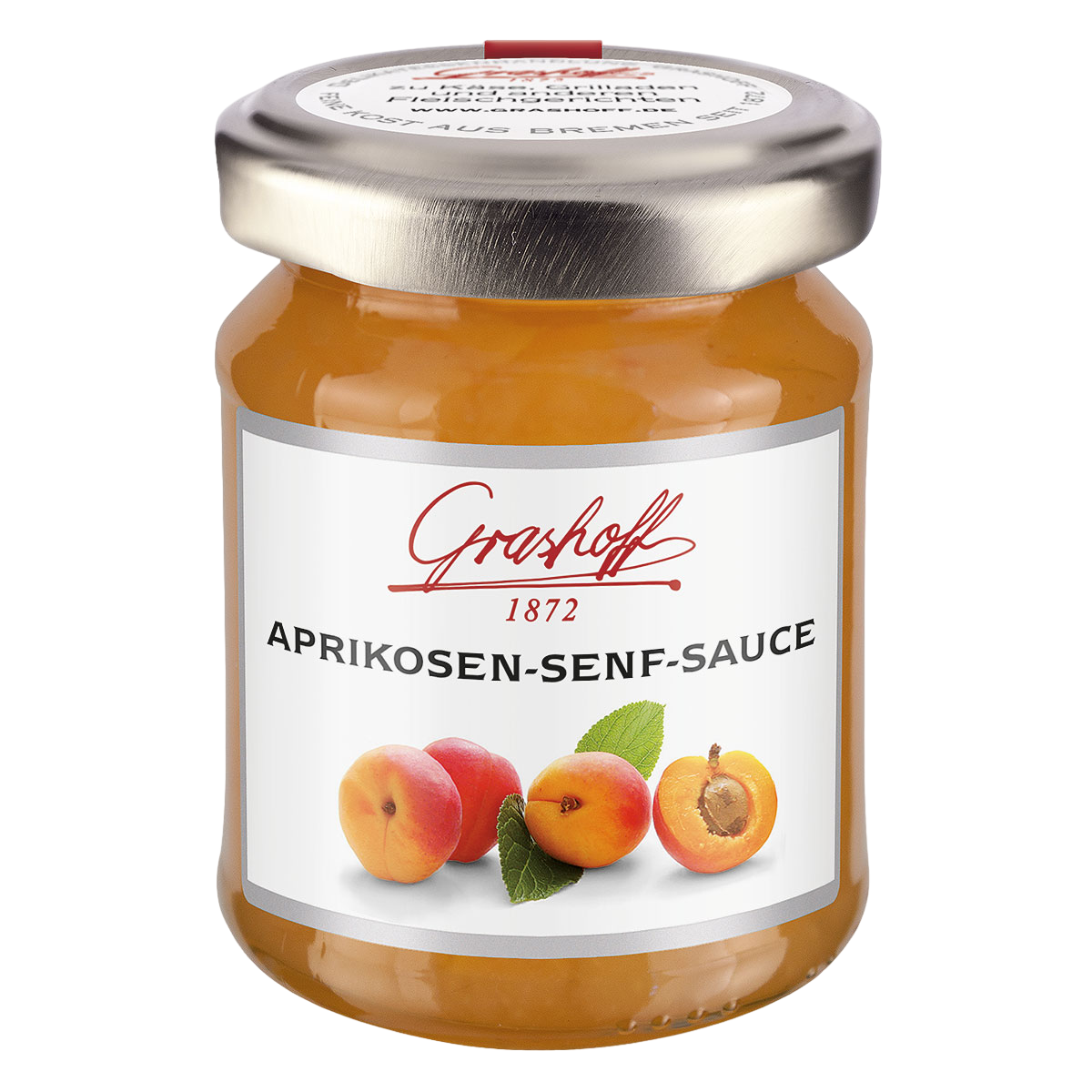 Aprikosen Senf Sauce Kleines Glas