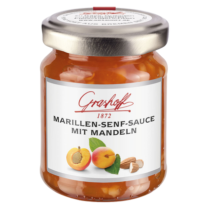 Marillen Senf Sauce im Glas 
